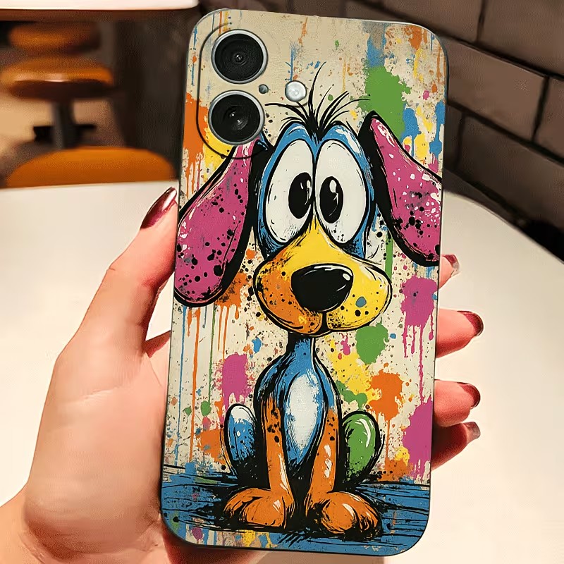 Graffiti Colored Puppy TPU Pho - Mini Pc Case 评论和价格