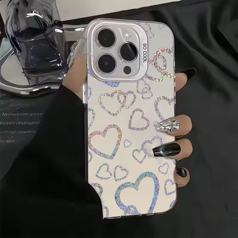 Colorful Heart Print Case For  - Matte Pc Case 评论和价格