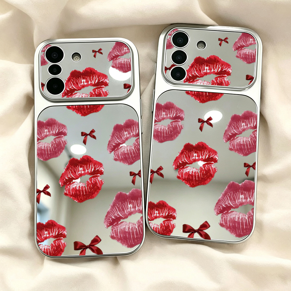 Bow Red Lips Pattern Mirror Ph - Computer Case 评论和价格