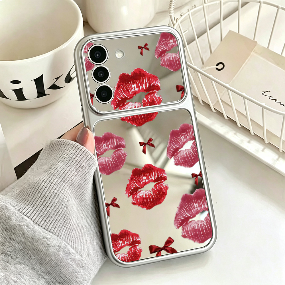 Bow Red Lips Pattern Mirror Ph - Computer Case 评论和价格